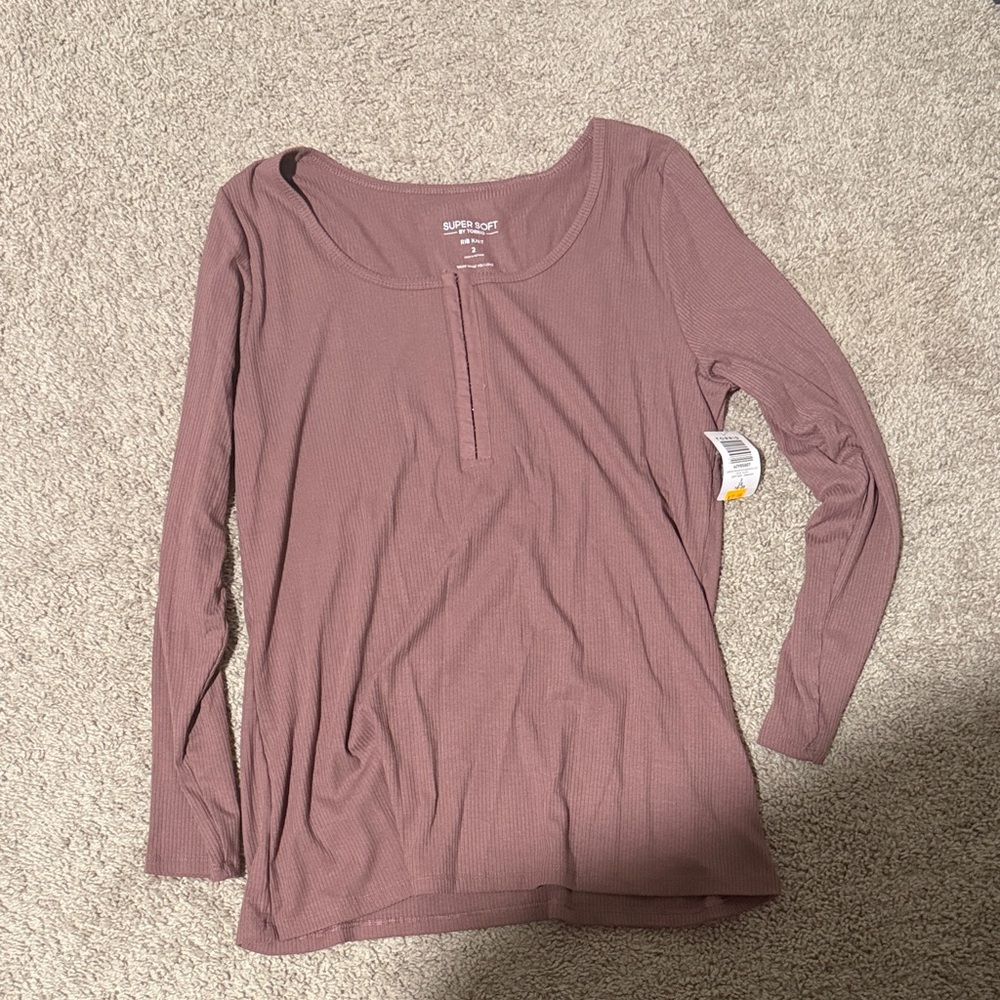 Dusty Rose Long Sleeve Blouse